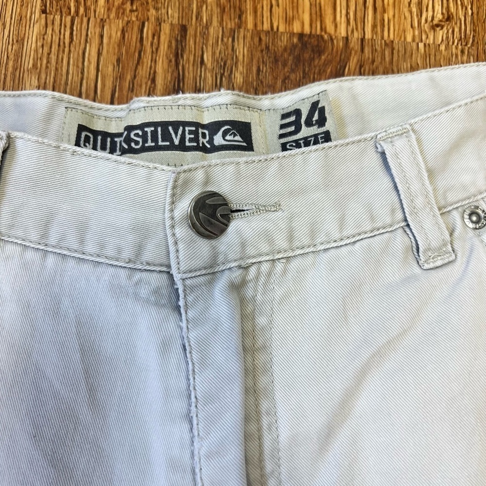 Quiksilver Men's Vintage Cream Khaki Shorts Size 34 90s Y2K - Picture 5 of 8